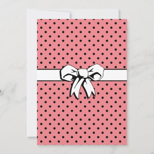 Brautparty Vintag Polka Dots Bows PInk (Rückseite)