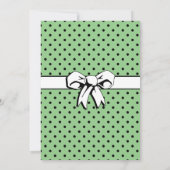 Brautparty Vintag Polka Dots Bows Sage Green (Rückseite)