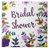 Brautparty Vintage Blume Fliese (Vorderseite)