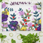 Brautparty Vintage Blume Geschirrtuch (Gefaltet)