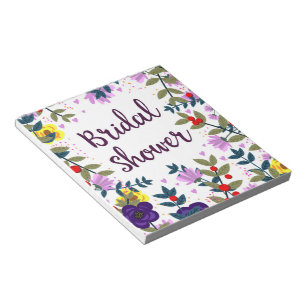 Brautparty Vintage Blume Notizblock
