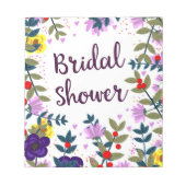 Brautparty Vintage Blume Notizblock (Vorderseite)