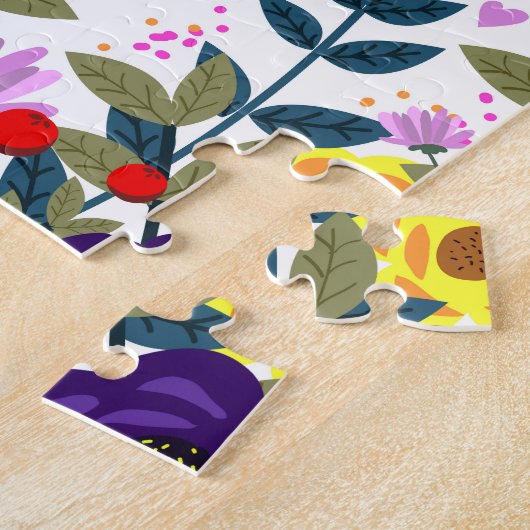 Brautparty Vintage Blume Puzzle (Seite)