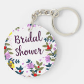 Brautparty Vintage Blume Schlüsselanhänger (Rückseite)
