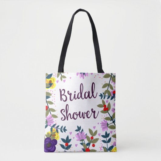 Brautparty Vintage Blume Tasche (Vorderseite)