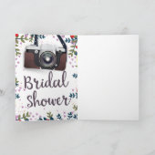 Brautparty Vintage Blume und klassische Kamera (Innenseite)