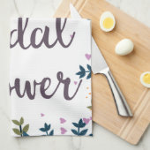 Brautparty Vintage Blume und klassische Kamera Geschirrtuch (Viertel Falte)