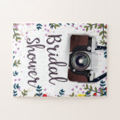 Brautparty Vintage Blume und klassische Kamera Puzzle (Horizontal)