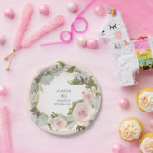 Brautparty-Vintage hübsche RoseblumenWreath Pappteller (Party)