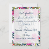 Brautparty Vintage Rose Einladung (Vorderseite)