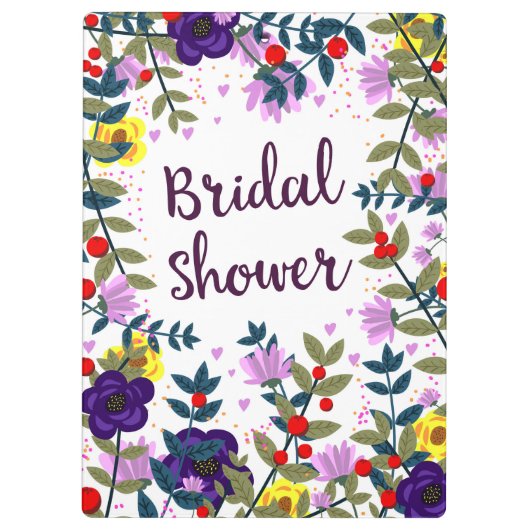 Brautparty Vintage Rose Klemmbrett (Rückseite)