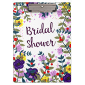 Brautparty Vintage Rose Klemmbrett (Vorderseite)