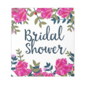 Brautparty Vintage Rose Notizblock (Vorderseite)