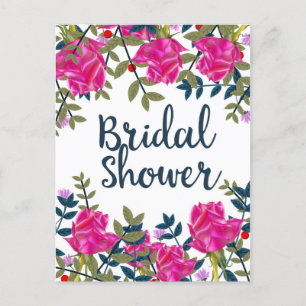 Brautparty Vintage Rose Postkarte