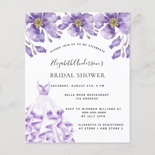 Brautparty violett, blass (Vorderseite)