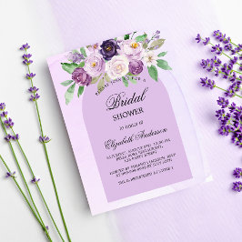Brautparty violett Blume Haushaltseinladung Flyer