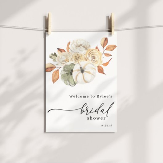 Brautparty von Autumn Pumpkin willkommen Poster