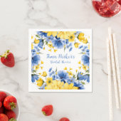 Brautparty von Blauer und Gelbmehl Serviette (Beispiel)