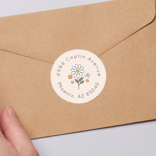 Brautparty von Boho Floral Earth Tones Runder Aufkleber