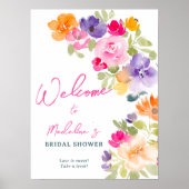 Brautparty von Boho in leuchtend rosa Poster (Vorne)