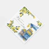 Brautparty von Citrus Lemon Serviette (Ecke)