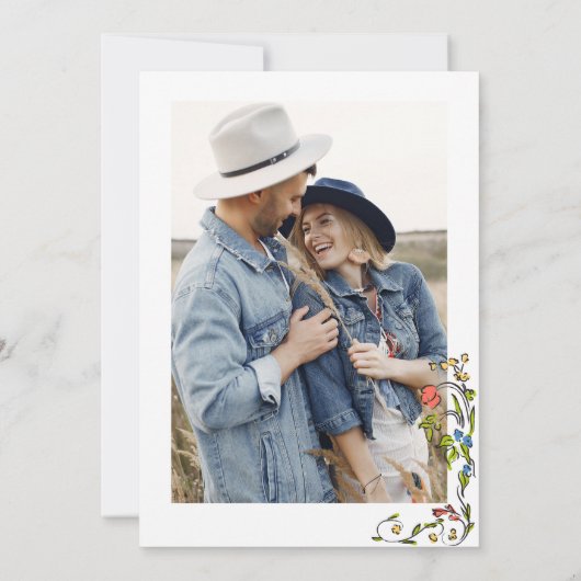 Brautparty von Funky Hand Drawn Scribble Einladung (Rückseite)