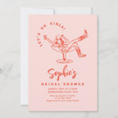 Brautparty von Funky Hand Drawn Scribble Einladung (Vorderseite)