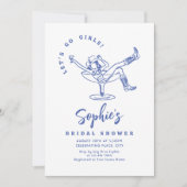 Brautparty von Funky Hand Drawn Scribble Einladung (Vorderseite)