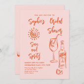 Brautparty von Funky Hand Drawn Scribble Einladung (Vorne/Hinten)