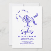 Brautparty von Funky Hand Drawn Scribble Einladung (Vorderseite)