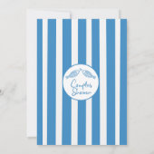 Brautparty von Hand Drawn Blue Two Fish Couples Einladung (Rückseite)