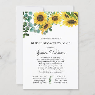 Brautparty von Mail: Sonnenblumen Einladung