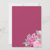 Brautparty von Pflaumenblättern Einladung (Rückseite)