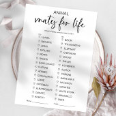 Brautparty von Tieren Einladung