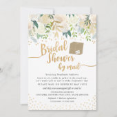 Brautparty von White Gold Floral per Post Einladung (Vorderseite)