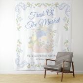 Brautparty vor dem Hintergrund Wandteppich (Beispiel)