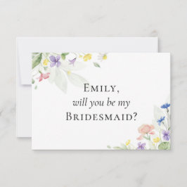 Brautparty-Vorschlagskarte für Aquarellfarben-Wild Einladung
