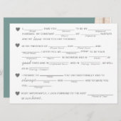 Brautparty - Vows Improvisation Game (Vorne/Hinten)