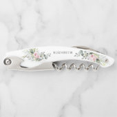 Brautparty Waiter's Blush Pink Greenery Kellnermesser (Vorderseite)