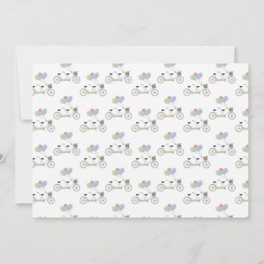 Brautparty Wanderung Tandem Radwanderwege Einladung (Rückseite)