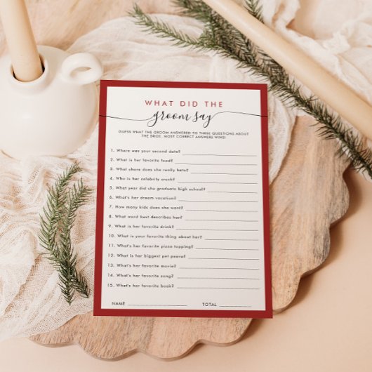 Brautparty, was die "Groom Say Card" gemacht hat Einladung