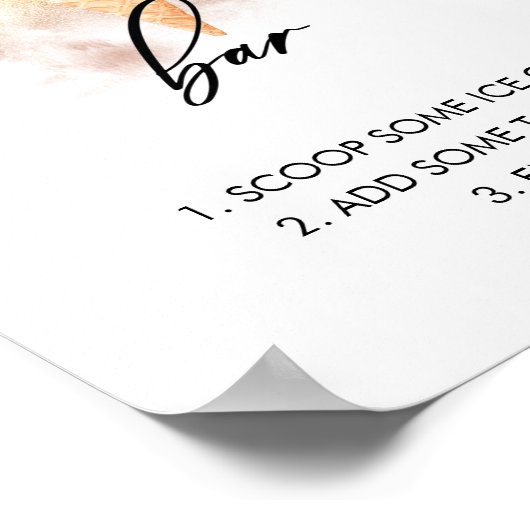 Brautparty Wasserfarbe Bar Poster (Ecke)