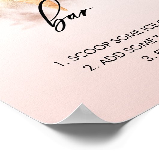 Brautparty Wasserfarbe Bar Poster (Ecke)