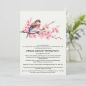 Brautparty Wasserfarbe Blossom Einladung (Stehend Vorderseite)