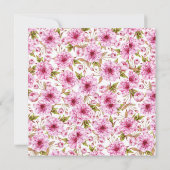 Brautparty Wasserfarbe Blossom Wreath Einladung (Rückseite)