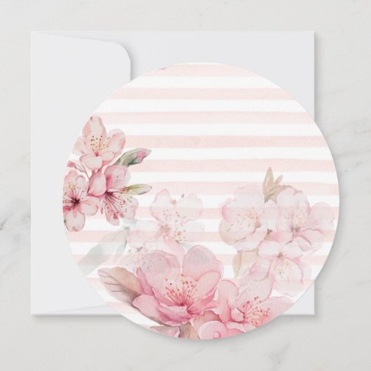 Brautparty Wasserfarbe Blossom Wreath Einladung (Rückseite)