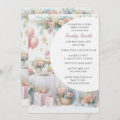 Brautparty Wasserfarbe Einladung (Vorne/Hinten)