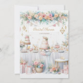 Brautparty Wasserfarbe Einladung (Rückseite)