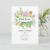 Brautparty Wasserfarbe Einladung (Stehend Vorderseite)