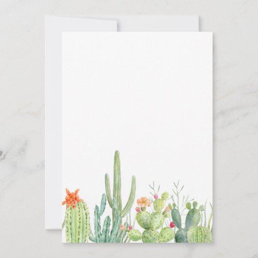 Brautparty Wasserfarbe Einladung (Rückseite)